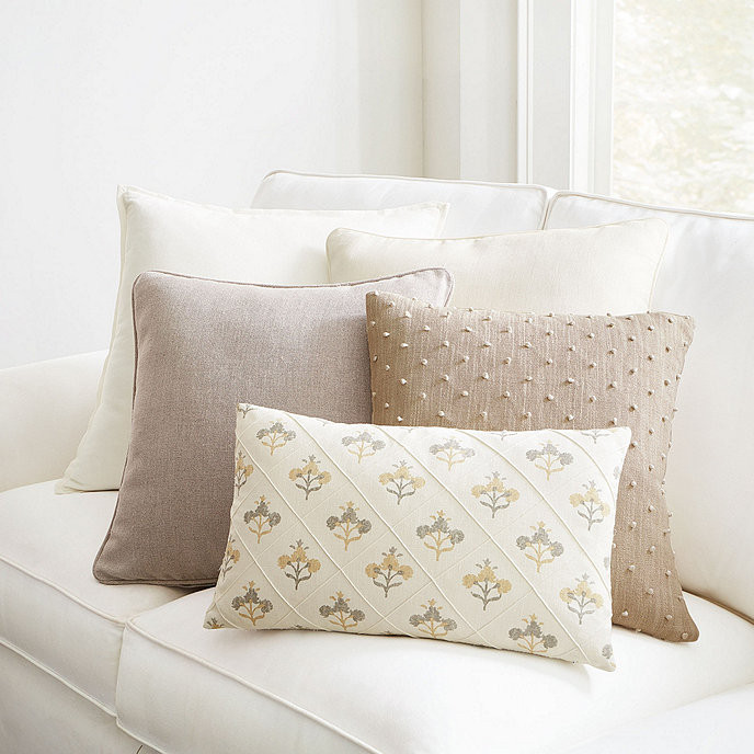 Borbela Linens & Velvet 5-Piece Pillow Set | Ballard Designs, Inc.