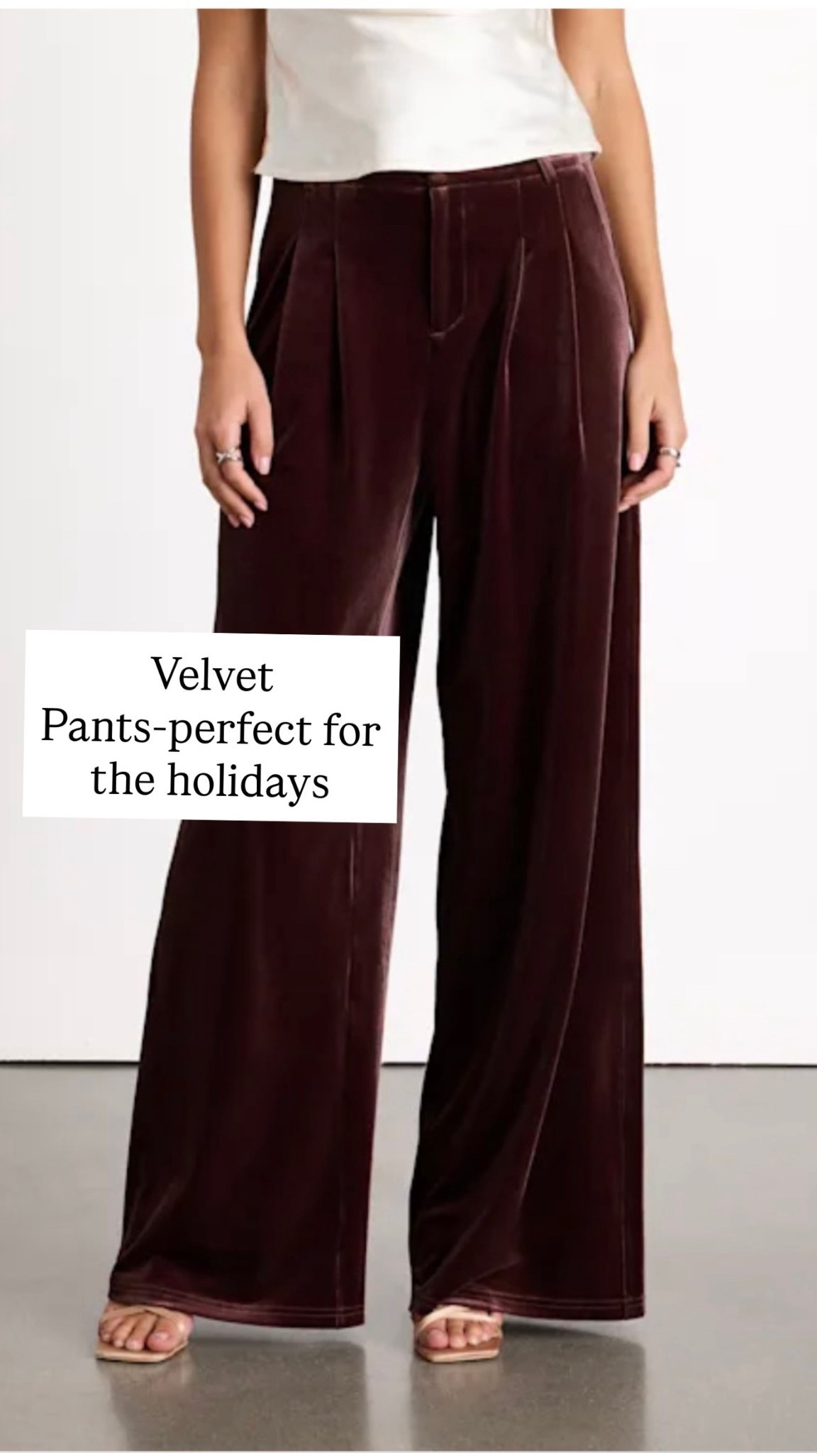 Velvet pants for the holidays 