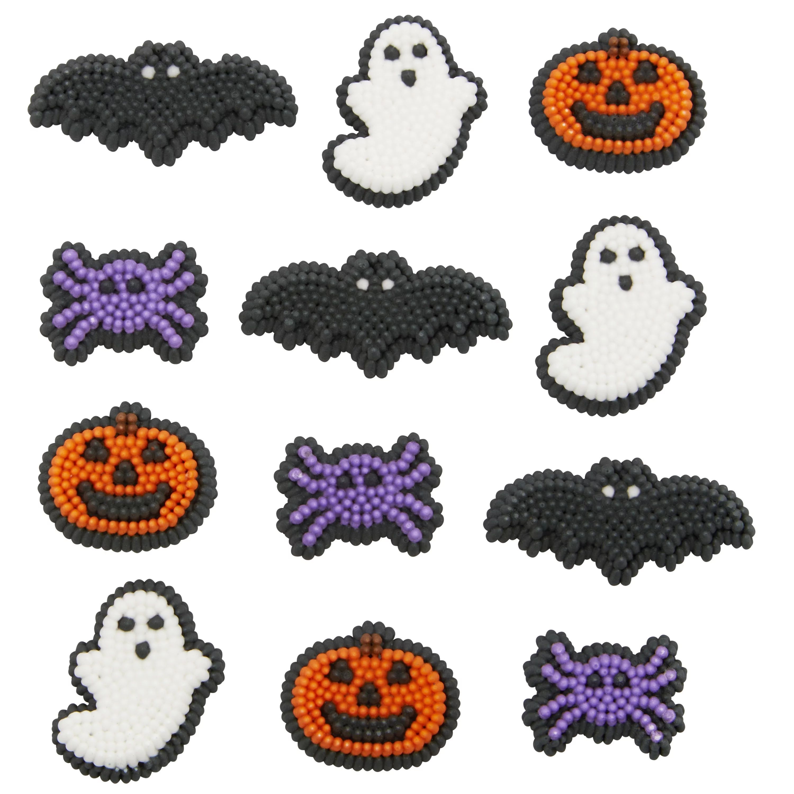 Wilton Halloween Shapes Icing Decorations, 12-Count Cupcake Toppers | Walmart (US)