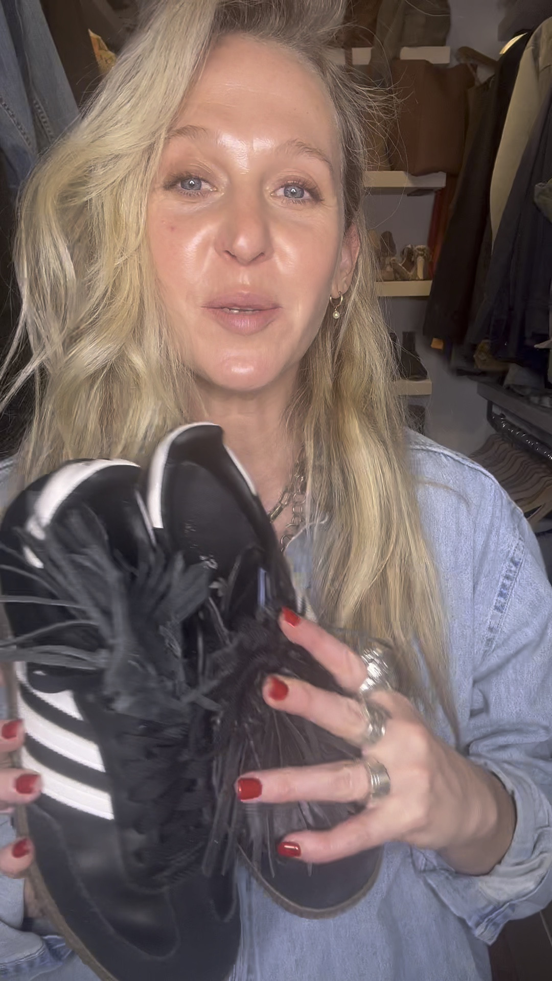 My favorite casual shoe/ sneaker. I have had these for years and feel like they are a trendless (despite the current obsession with them) and timeless.  I also love that they are not super cushioned because I am working on my foot health through shoes with flatter soles. 

#LTKStyleTip #LTKOver40 #LTKVideo