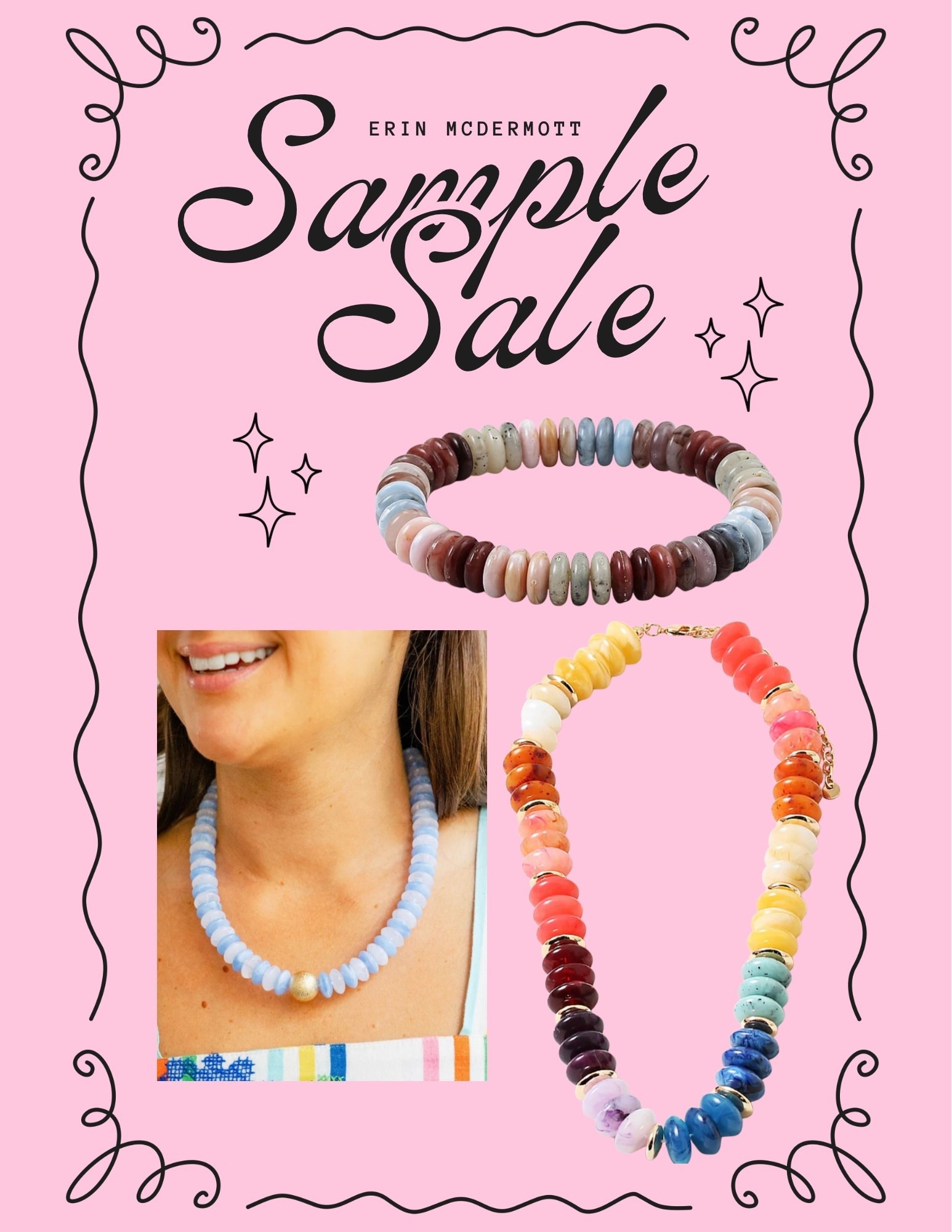 A few fun and colorful necklaces and bracelet from the Erin McDermott SAMPLE SALE✨

#LTKSaleAlert
