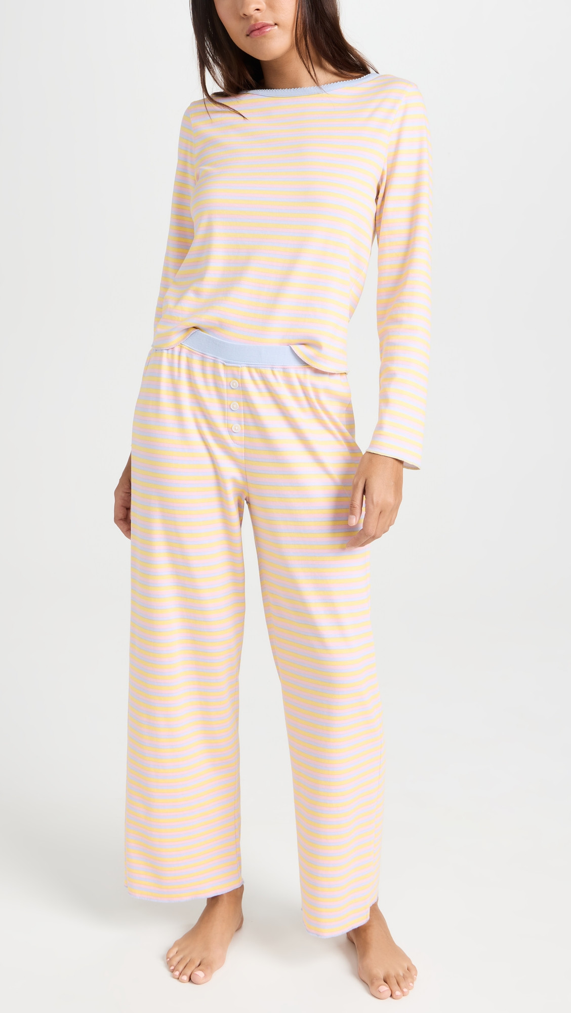 Cozyland by Morgan Lane Ellie Pajama Set Rainbow Dream P | Shopbop