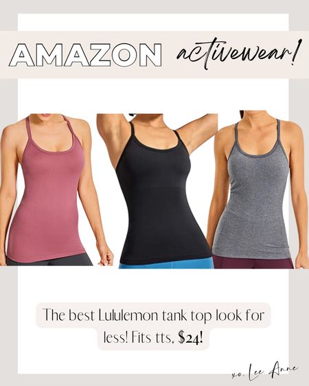 Lululemon look for less tank tops! 

#founditonamazon

Lee Anne Benjamin 🤍

#LTKstyletip #LTKsalealert #LTKunder50