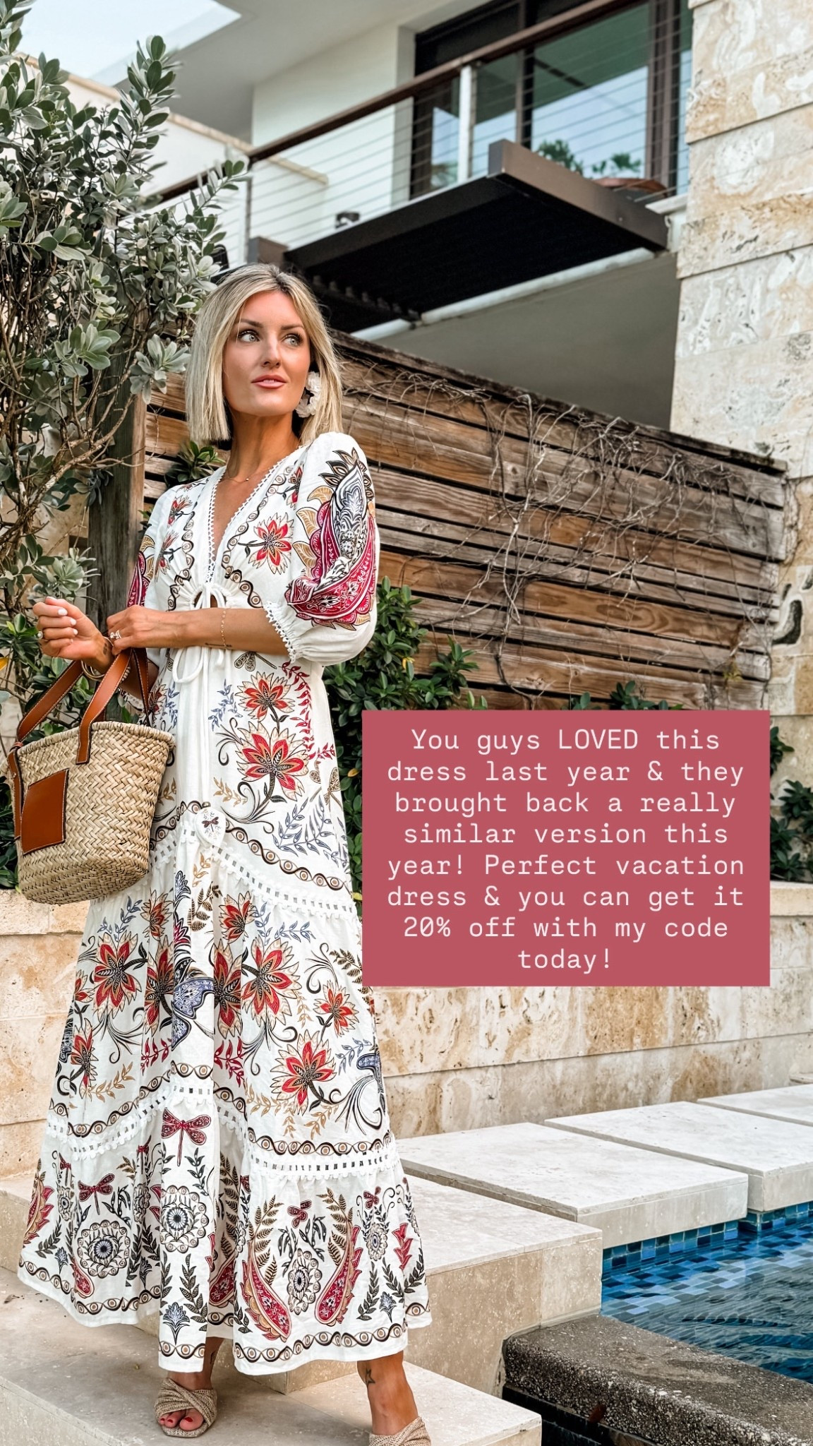 I had this dress last year and loved it! They came out with a new version for this year! Use code LOVERLY20 for 20% off your Anthropologie order if you spend $100 or more - the code ends tonight!

Loverly Grey, Anthropologie sale, farm Rio, resort wear 

#LTKSaleAlert