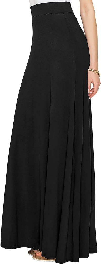 Lock and Love Women's Styleish Print/Solid High Waist Flare Long Maxi Skirt | Amazon (US)