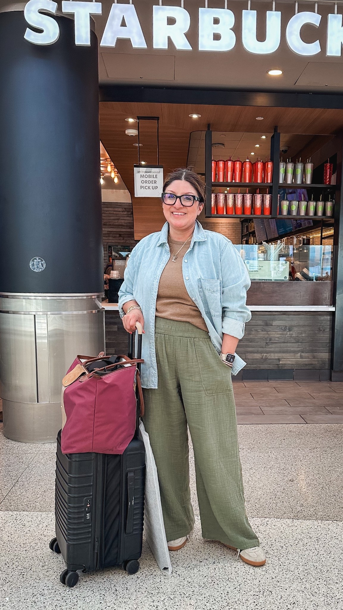 I’m saying goodby to LA one tired woman with the fullest happiest heart. Today’s travel home ‘fit:
Abercrombie denim shacket, L - old but I linked similar
Quince cashmere sweater, XL
Aerie pants, L
Adidas Spezials


#LTKMidsize #LTKSaleAlert #LTKOver40