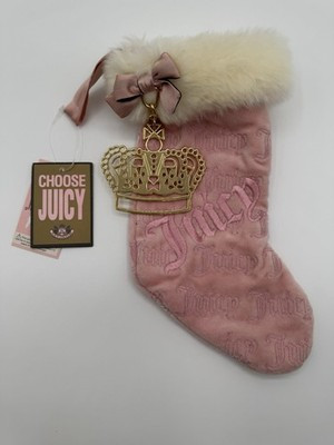 Juicy Couture Y2K 2009 MINI 11” Stocking Pink Velour W/ Faux Fur Christmas RARE | eBay | eBay US