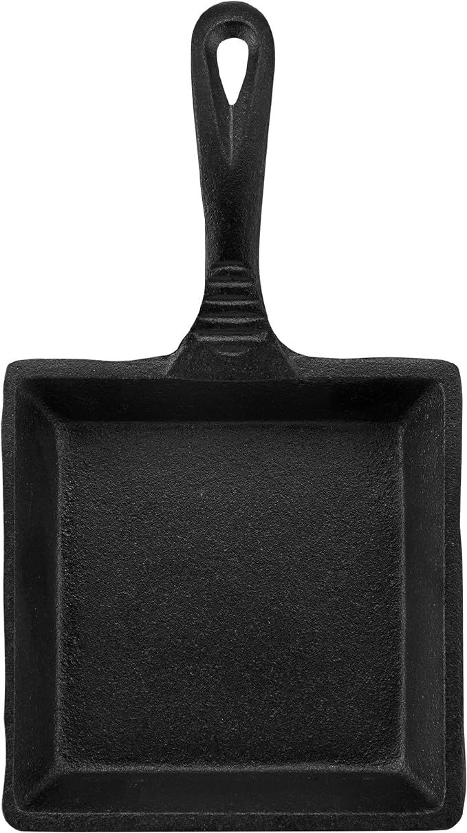 CasaModa Pre-Seasoned Cast Iron Mini Square Fry Pan, 5-Inch,Small | Amazon (US)