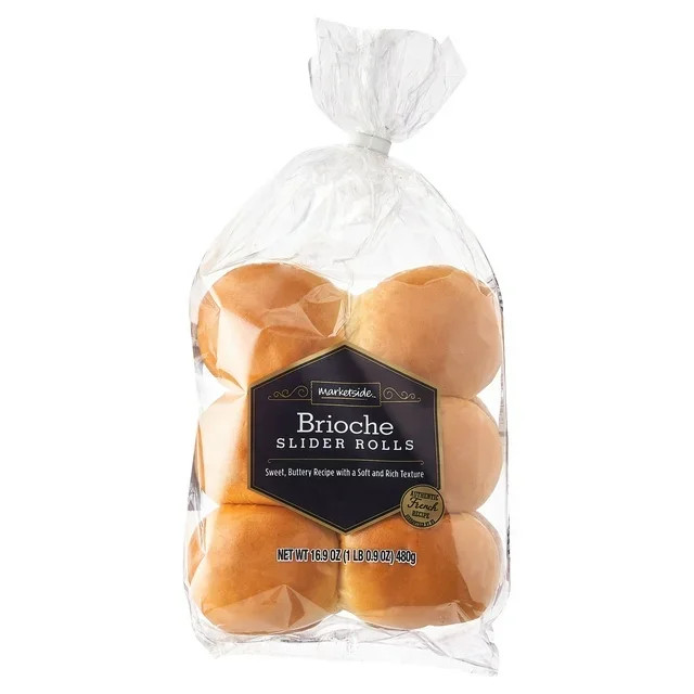 Marketside Brioche Slider Rolls, Shelf-Stable, Regular, 16.9 oz, 12 Count - Walmart.com | Walmart (US)