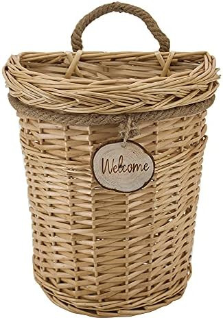 Woven Wicker Hanging Basket Door Hanging Basket Wall Decorations for Home Garden Farmhouse (original | Amazon (US)
