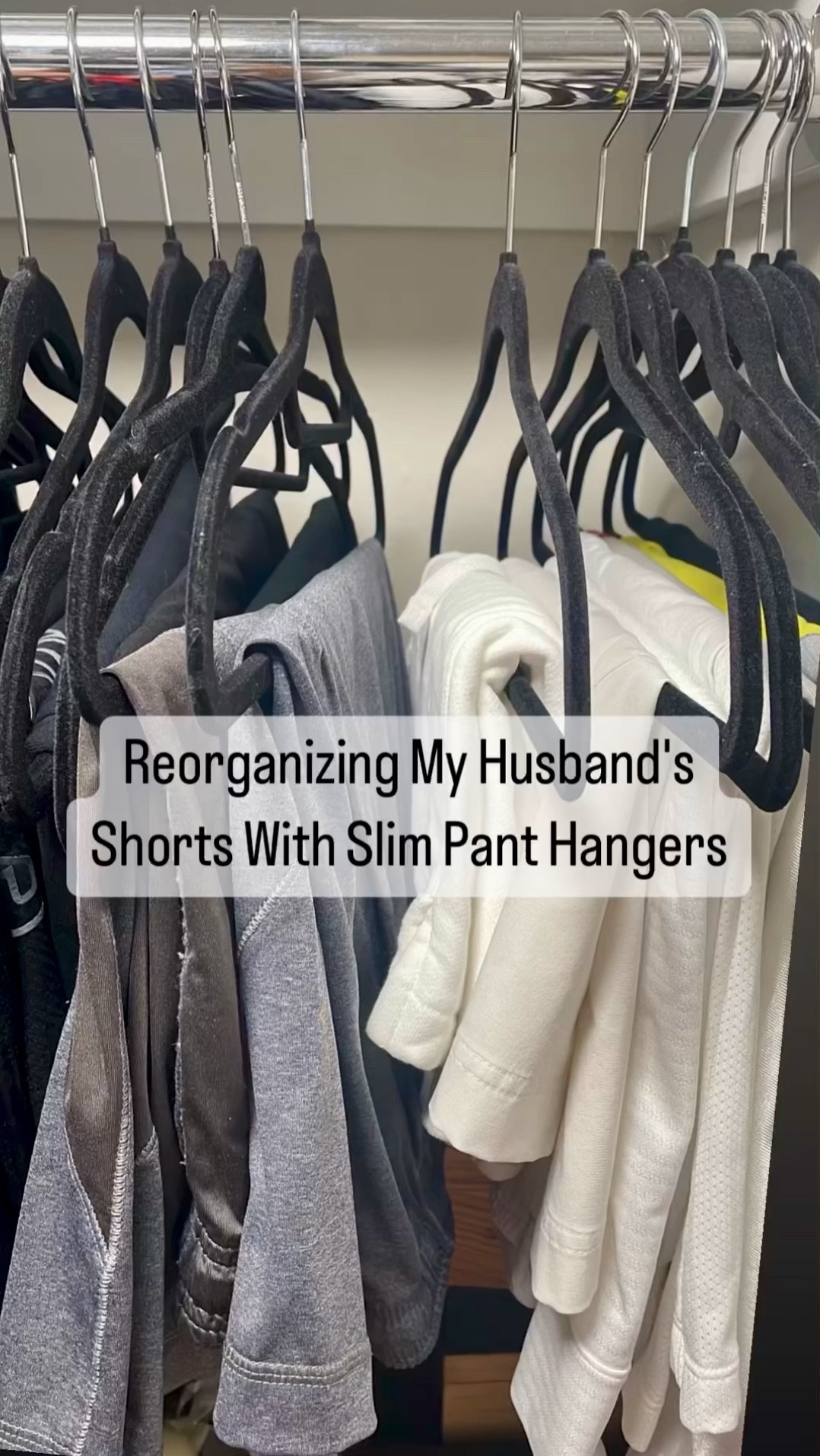 I reorganized the shorts in my husband's side of our walk-in closet with these slim skirt/pant hangers I got during Prime Day last week. I can fit a lot more shorts in the same space with these hangers. I can also double up some shorts on one hanger if the waistband isn't too thick.

Home closet organization

#LTKFindsUnder50 #LTKHome #LTKMens