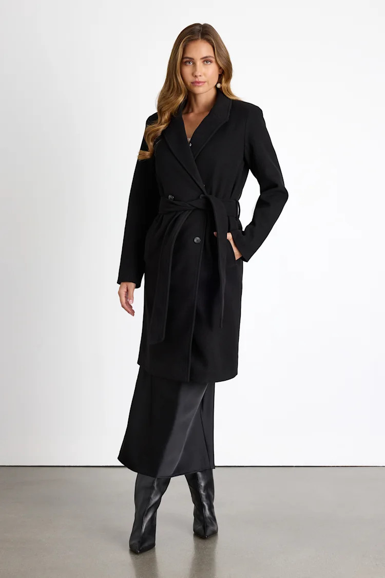 Cantrell Black Double-Breasted Faux Fur Coat | Lulus