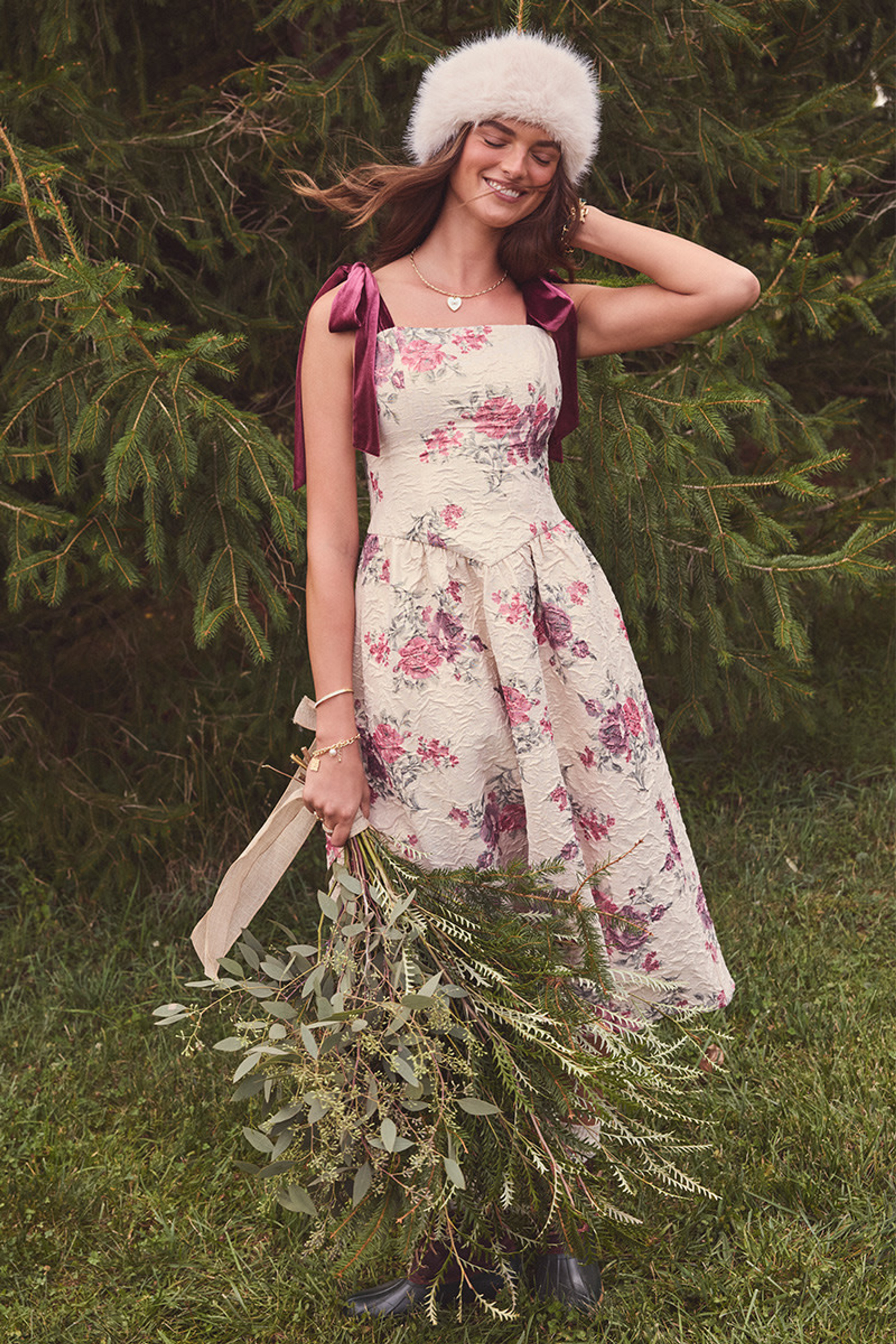 Jamie Tie Strap Floral Midi Dress | Francesca's