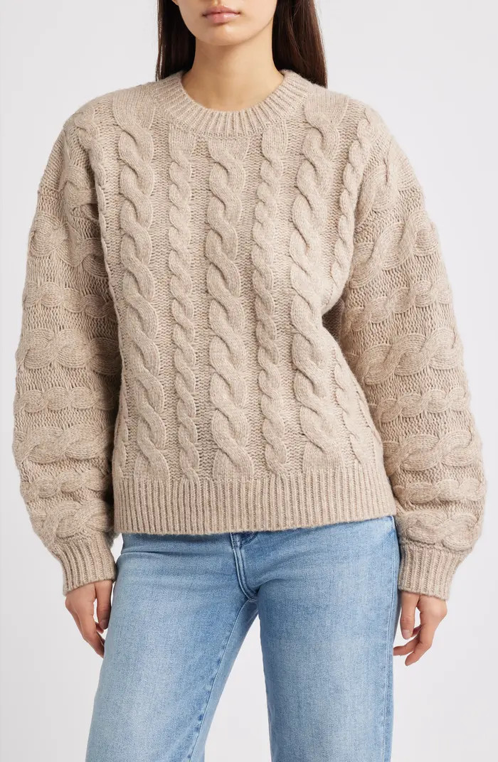 Oversize Cable Knit Sweater | Nordstrom
