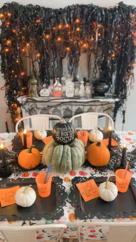Decked & Ready to paint pumpkins! Many of you have asked about the black garland I have hung so here it is! And it’s half off! Happy Spooky Season Y’all! 

#LTKHalloween #LTKparties #LTKhome