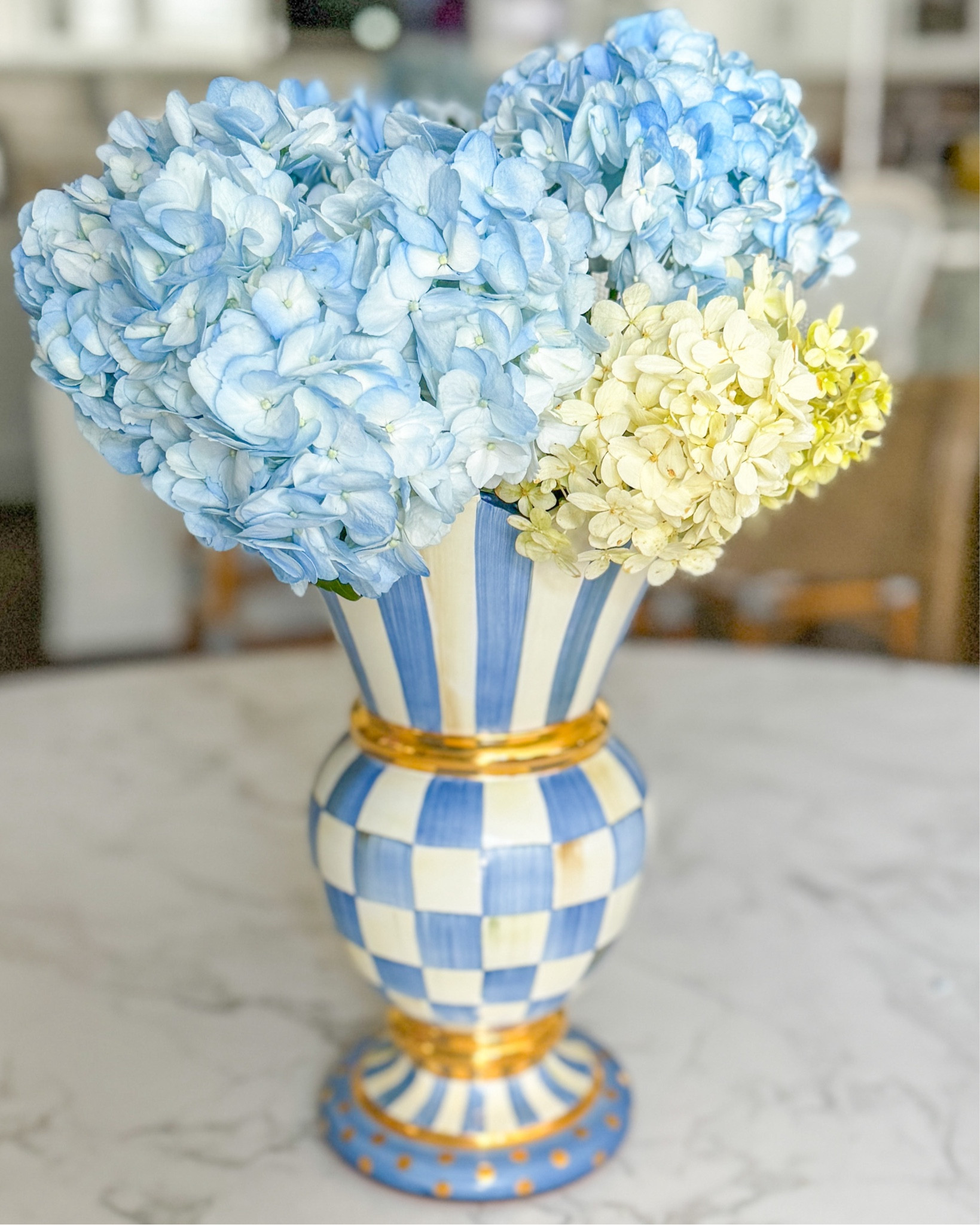 Blue and white is alright!! this is my most cherished vase from @mackenziechilds 
who else can’t get enough hydrangeas? 

#mackenziechilds #blueandwhite 
#summervibes #MC 

#LTKStyleTip #LTKFindsUnder50