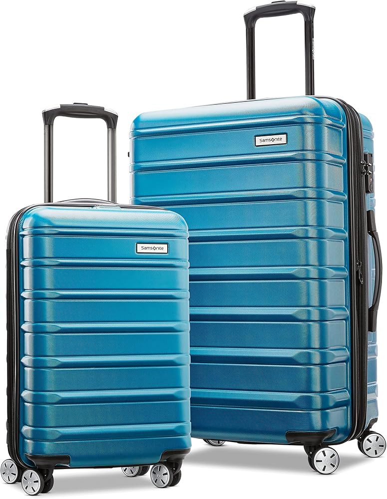 Samsonite Omni 2 Hardside Expandable Luggage with Spinner Wheels, Caribbean Blue, 2-Piece Set (Ca... | Amazon (US)