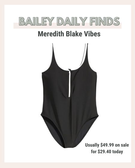 This swimsuit is giving major Meredith Blake vibes and I am so here for it. On sale for $29.40 today. Usually $49.99!

#LTKSeasonal #LTKunder50 #LTKswim