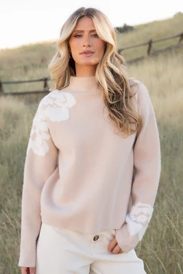 Oda Floral Sweater | Natural + Off White | Baltic Born