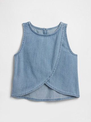 Kids Denim Fold-Front Top | Gap Factory