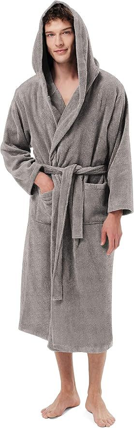 SIORO Mens Terry Cloth Robe Hooded Cotton Towel Bathrobe Long Soft Spa Bath Loungewear for Pool H... | Amazon (US)