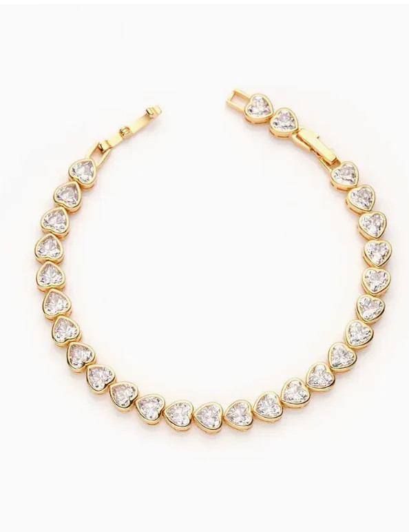 Forever in Love Bezel Heart Tennis Bracelet | Carin Rose