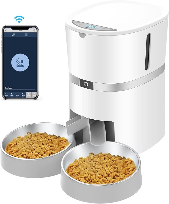 Smart Cat Feeder, WellToBe Automatic Cat Feeder WiFi Enable Pet Dog Food Dispenser App Control fo... | Amazon (CA)