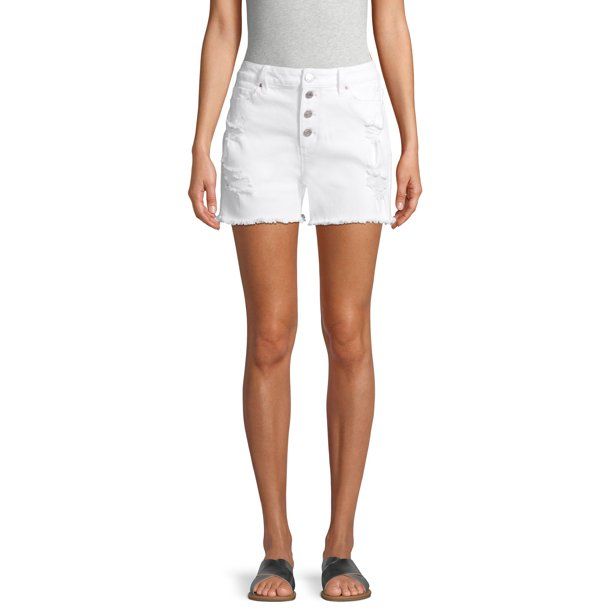 Time and Tru Women's Button Fly Denim Shorts | Walmart (US)