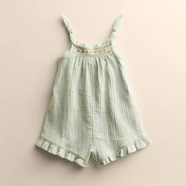Toddler Girl Little Co. By Lauren Conrad Smocked Wide Leg Jumpsuit | Kohl's