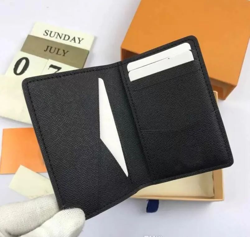 Designer Damier Graphite Canvas Black Leather Card Holder For Men   Top Quality Compact Pocket Or... | DHGate