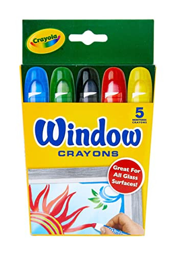 Crayola Washable Window Crayons, Glass and Window Art Supplies, Assorted Colors, 5 Count, Gift fo... | Amazon (US)