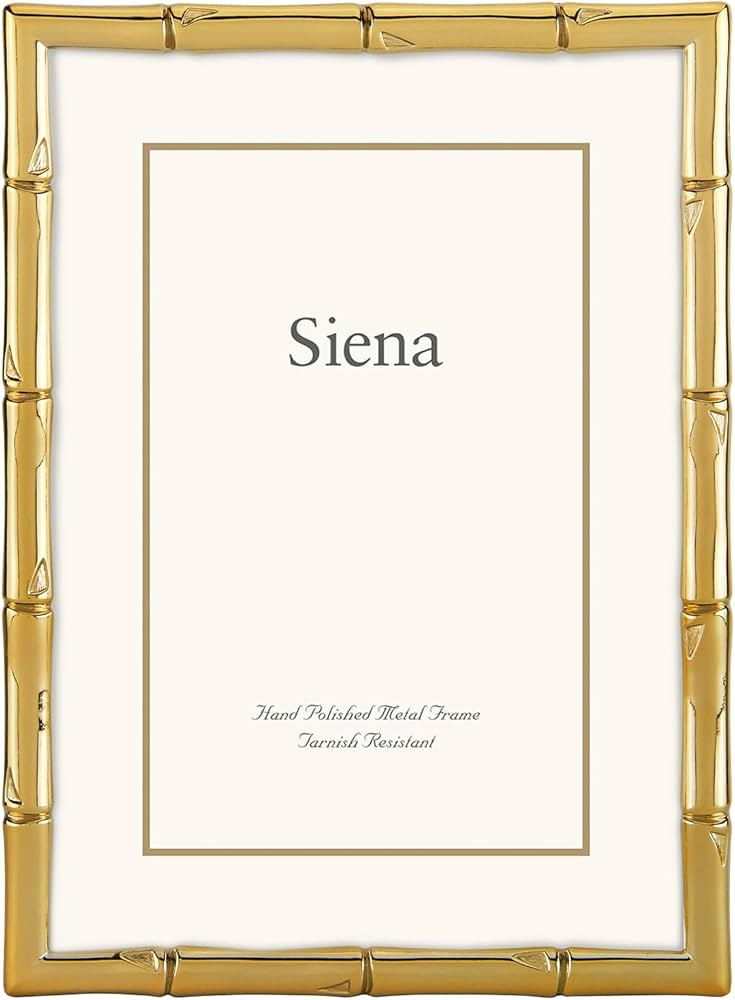 Siena Cast Metal Bamboo Picture Frame, Tarnish Resistant Finish, Perfect Photo Frame for any End ... | Amazon (US)