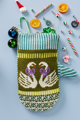 Mitten Swan Knit Stocking | Anthropologie (US)