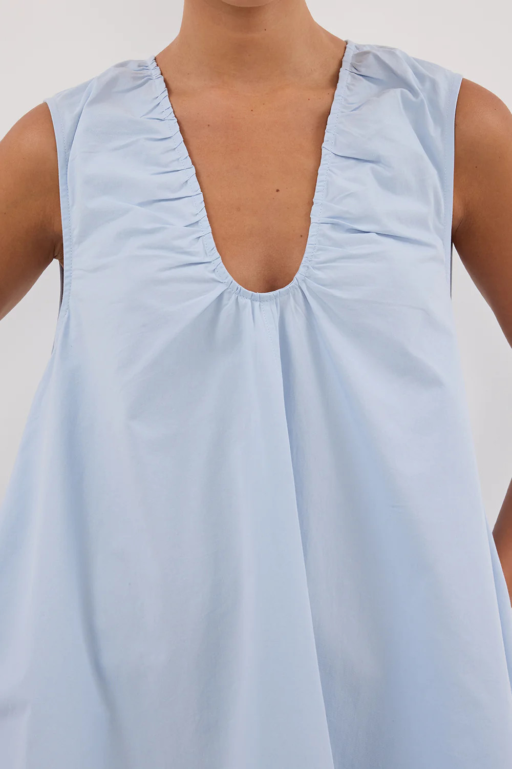 GABBY CORNFLOWER COTTON MINI DRESS | DISSH