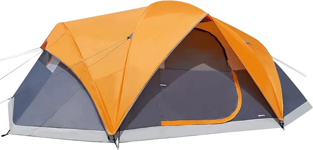 Amazon Basics Dome Camping Tent With Rainfly and Carry Bag, 4/8 Person | Amazon (US)
