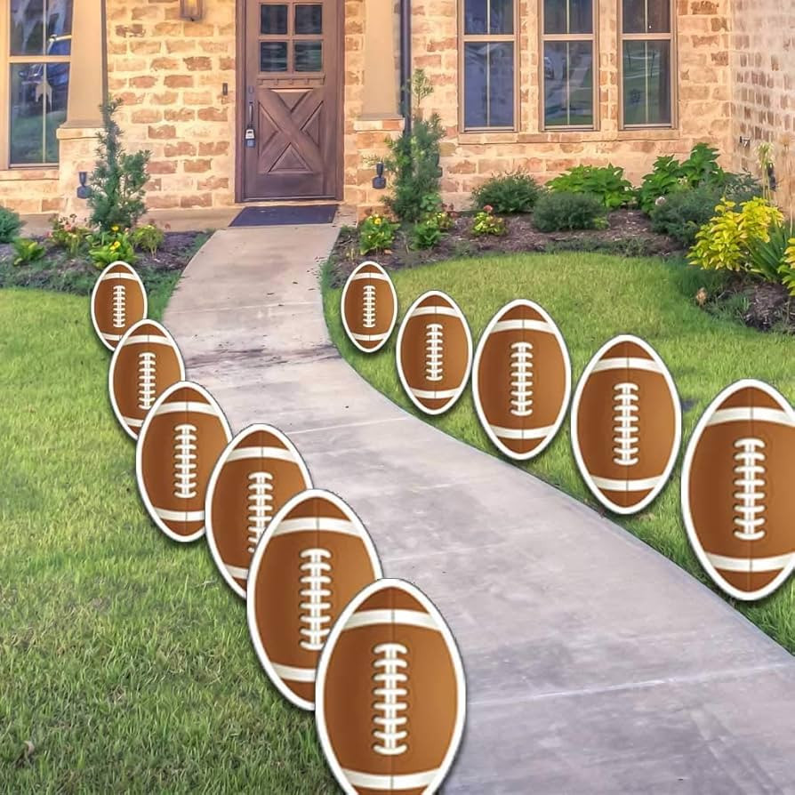 VictoryStore Sports Yard Decorations: Football Game Day Pathway Markers Set of 11 with stakes | Amazon (US)