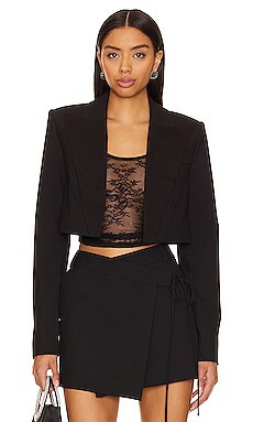 NBD Dante Cropped Blazer in Black from Revolve.com | Revolve Clothing (Global)
