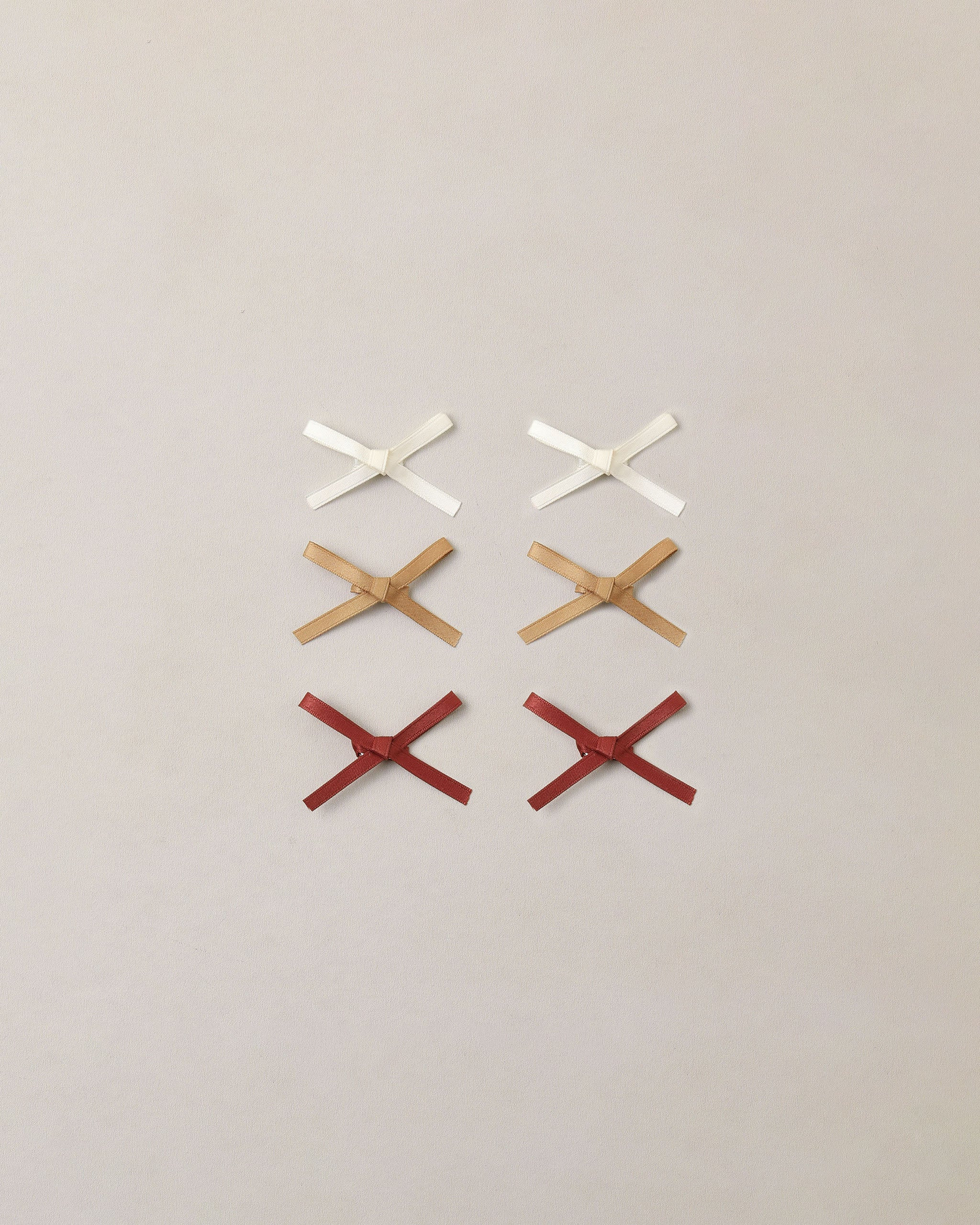 Mini Satin Ribbon Bows Spice, Ivory, Gold | Rylee + Cru