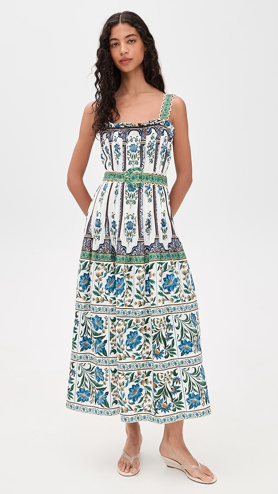 Manoela Off White Sleeveless Belt Maxi Dress | Shopbop