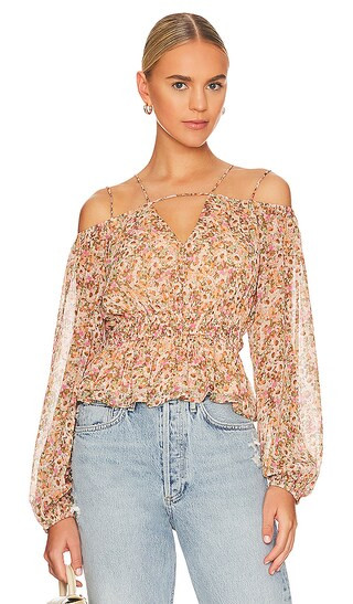 Hart Top in Olive & Peach Floral | Revolve Clothing (Global)
