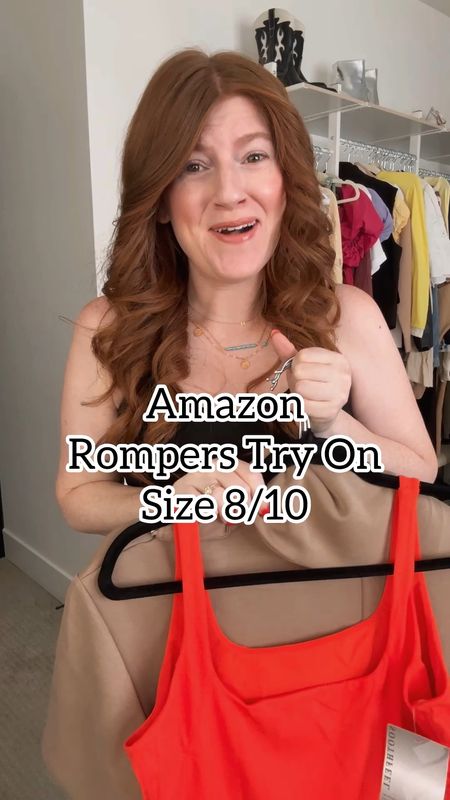 Amazon rompers wearing size large in all. 

Summer outfit. Casual outfit. Mom outfit. 

#LTKMidsize #LTKSaleAlert #LTKFindsUnder50