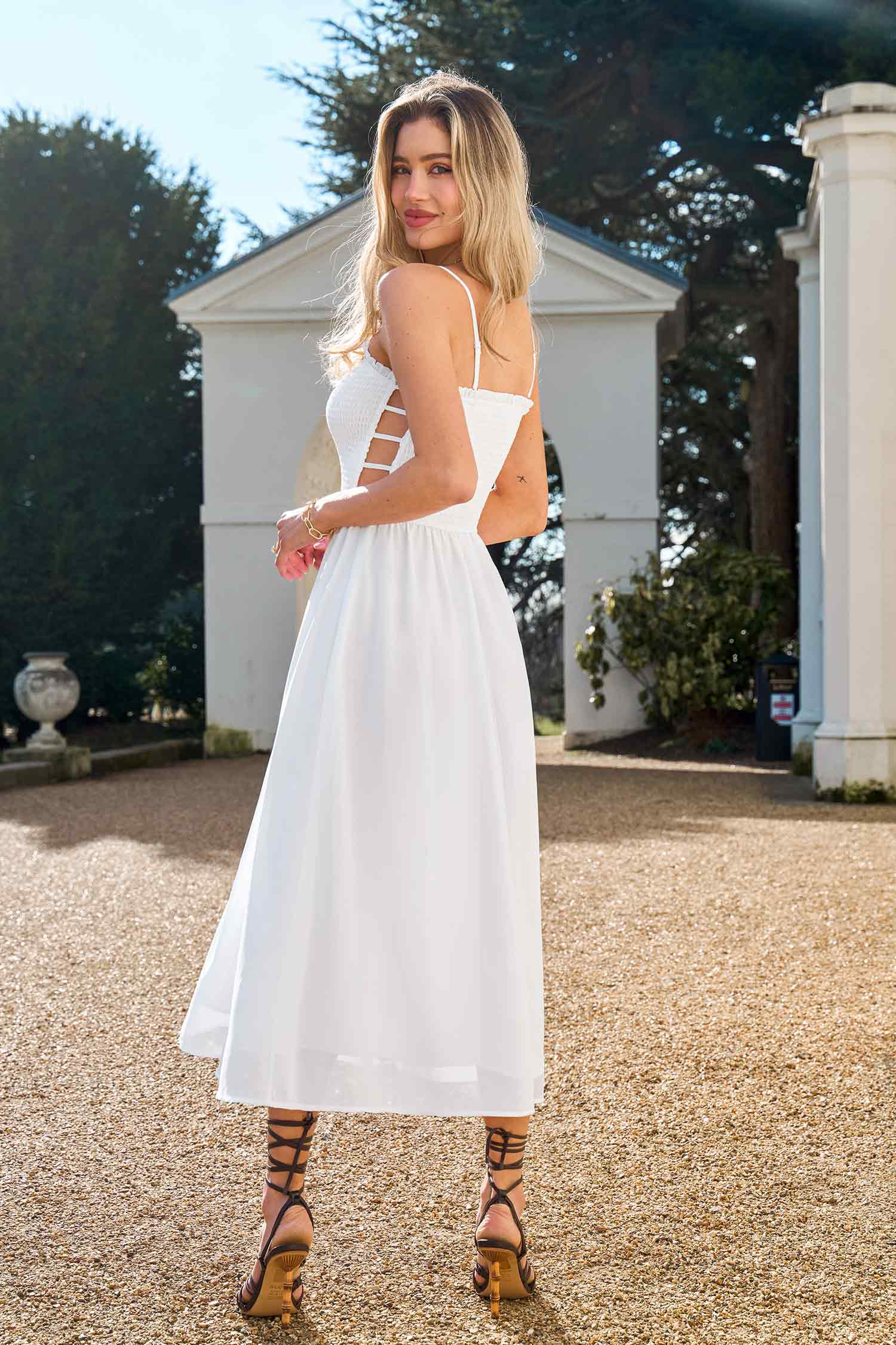 Pure Essence White Midi Dress | Cupshe US