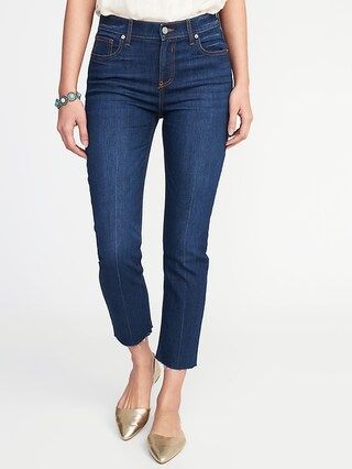 Old Navy Womens High-Rise The Power Jean, A.K.A. The Perfect Straight For Women Dark Wash Size 0 | Old Navy US