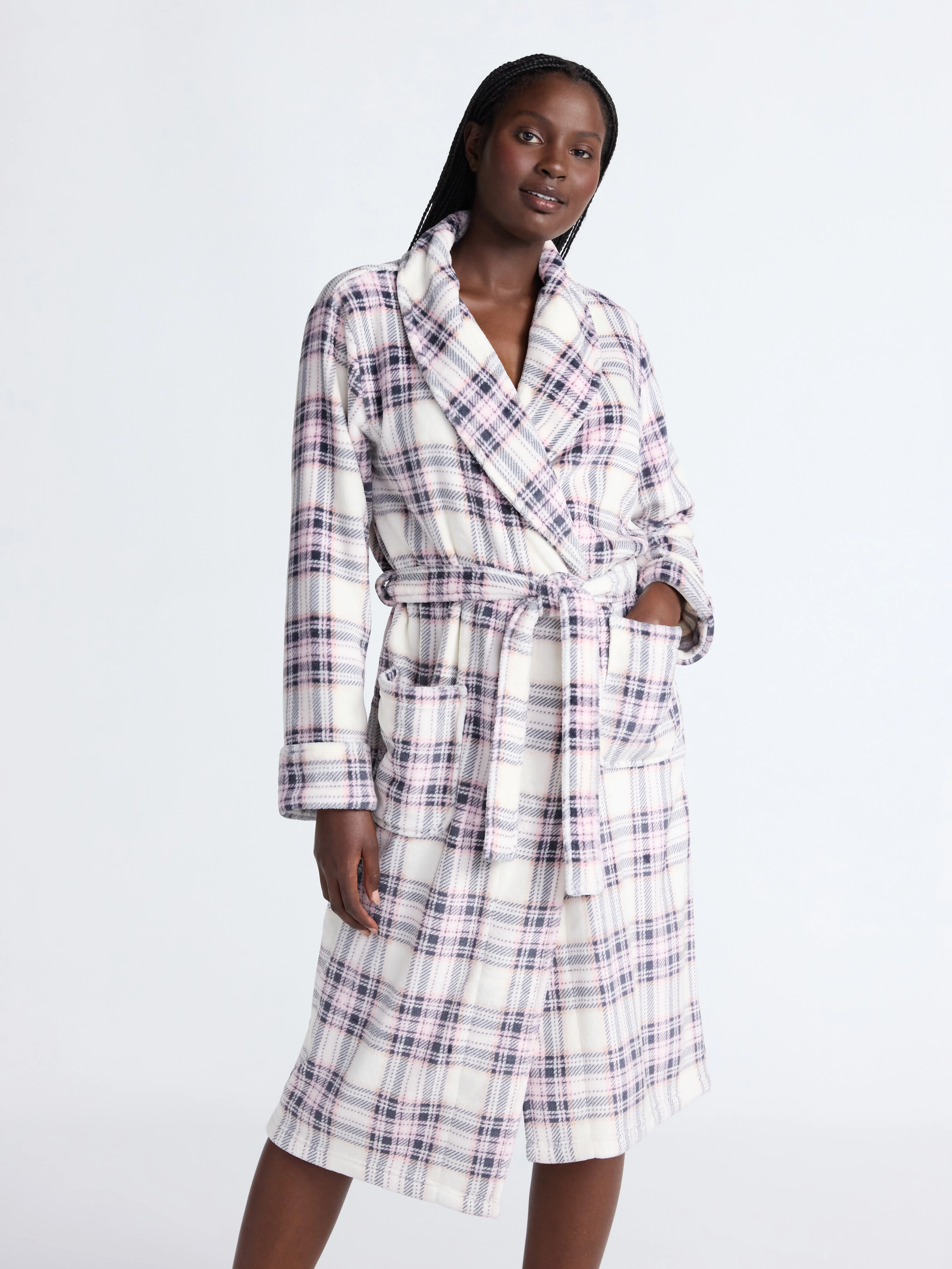 Joyspun Women's Plush Robe, Sizes S-3X | Walmart (US)