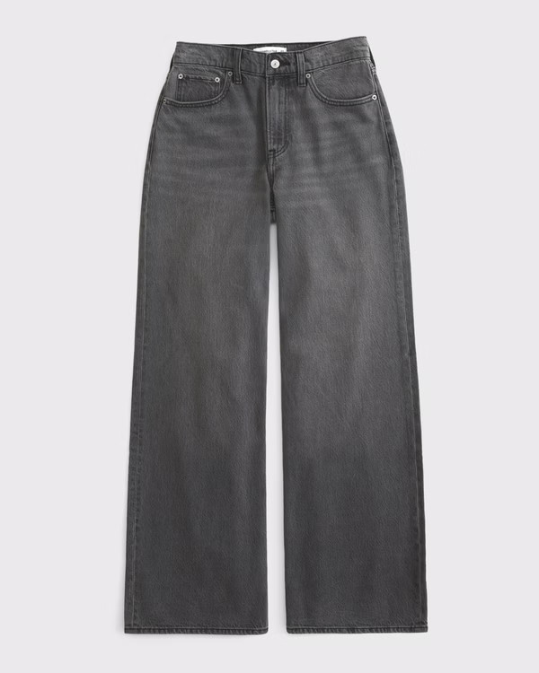 Women's Curve Love High Rise Wide Leg Jean | Women's Bottoms | Abercrombie.com | Abercrombie & Fitch (US)