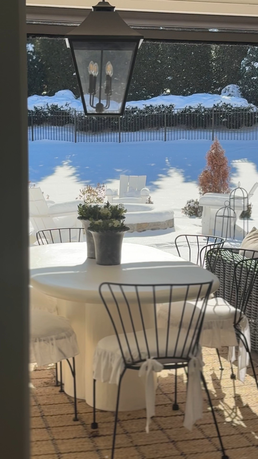 A view that makes you want to slow down. I love how this space still feels cozy and inviting, even in the middle of winter — proof that outdoor areas can be beautiful year-round. 

 

#LTKHome