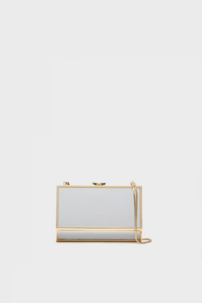 Gold Maddox Mirror Clutch | Tuckernuck (US)