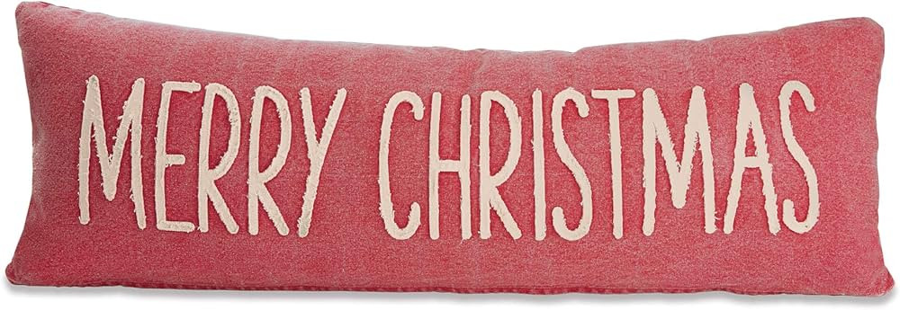 Mud Pie Merry Christmas Pillow, RED 12" x 35 1/2" | Amazon (US)