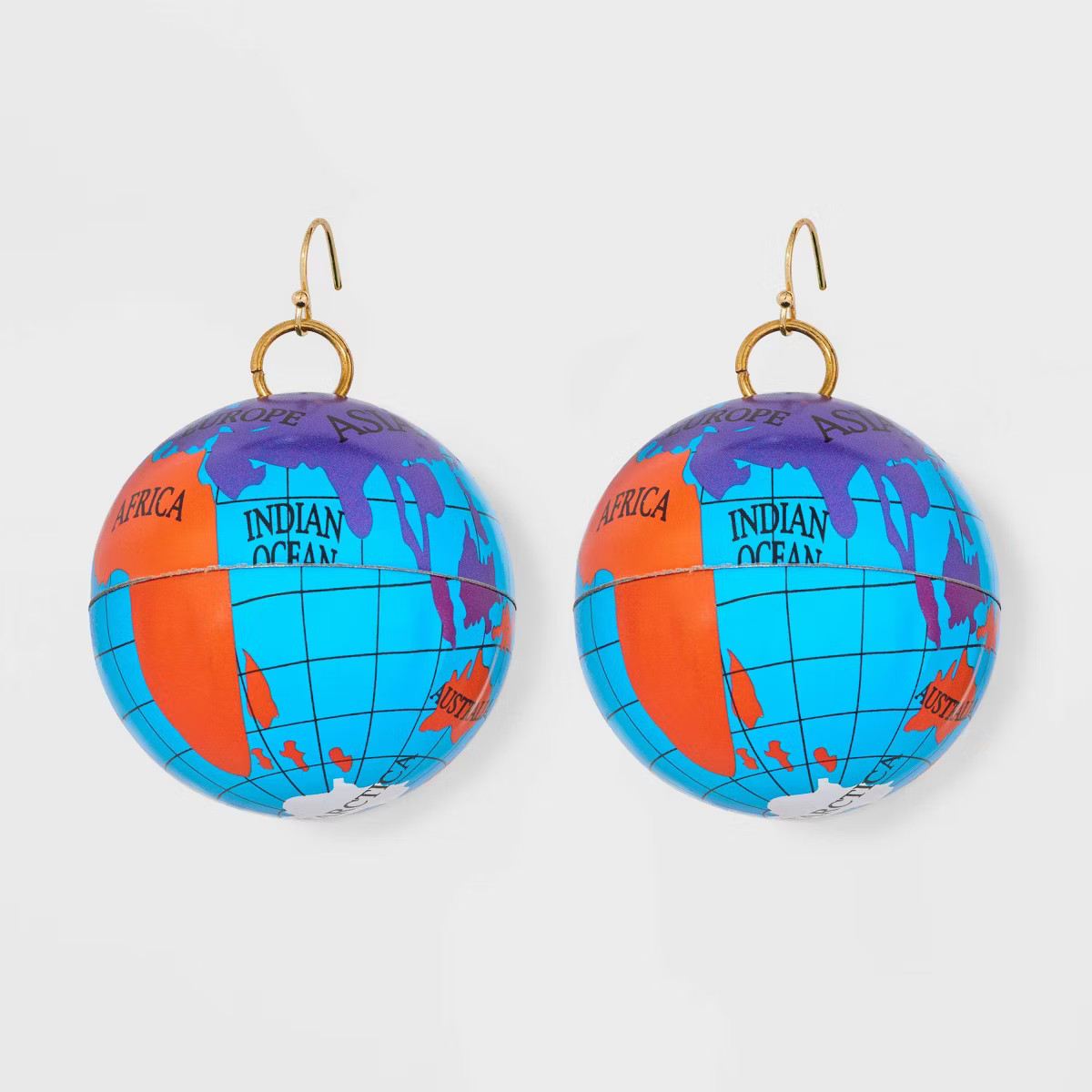 Back to School Globe Drop Earrings - Blue | Target