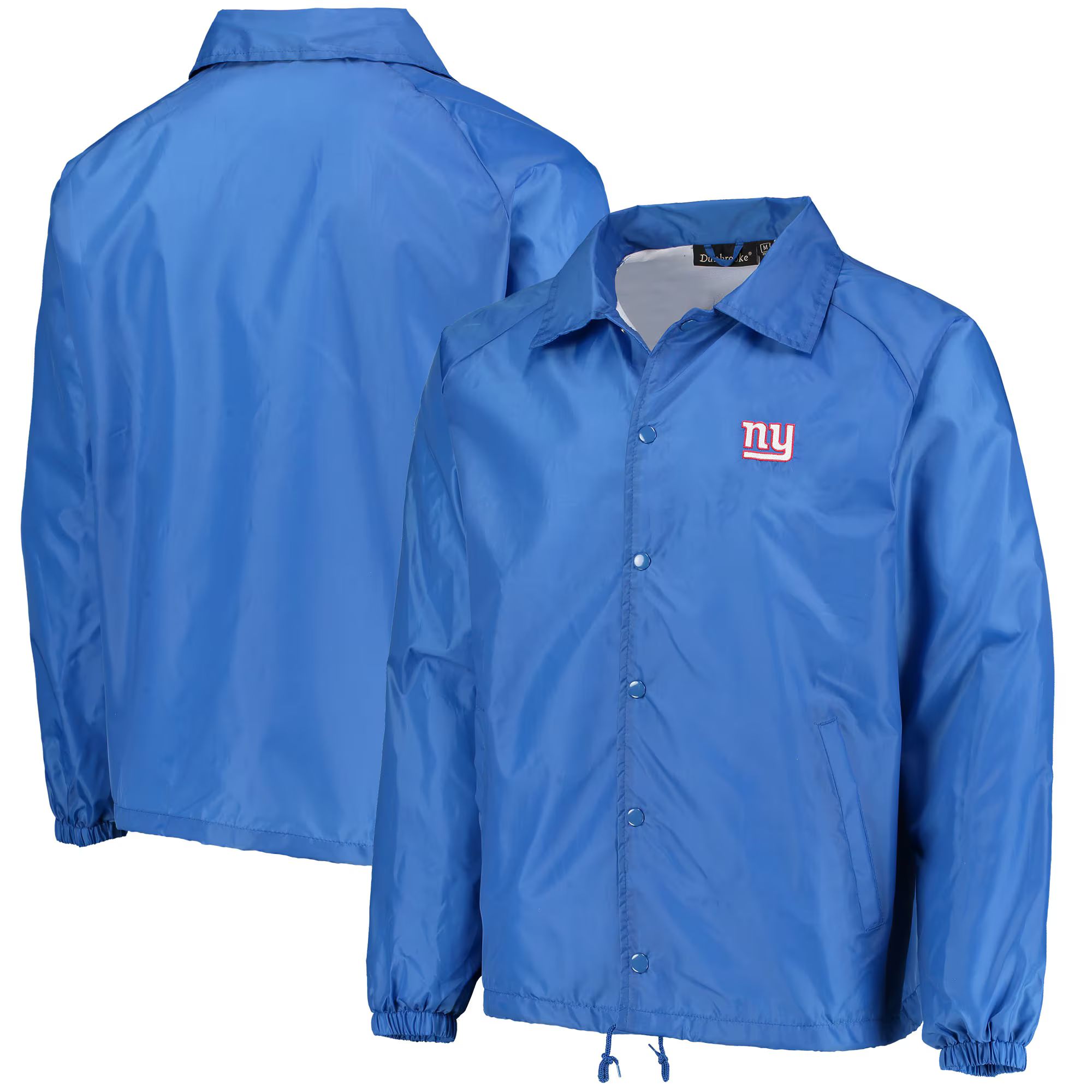 Men's New York Giants Royal Coaches Classic Raglan Full-Snap Windbreaker Jacket | NFL Shop